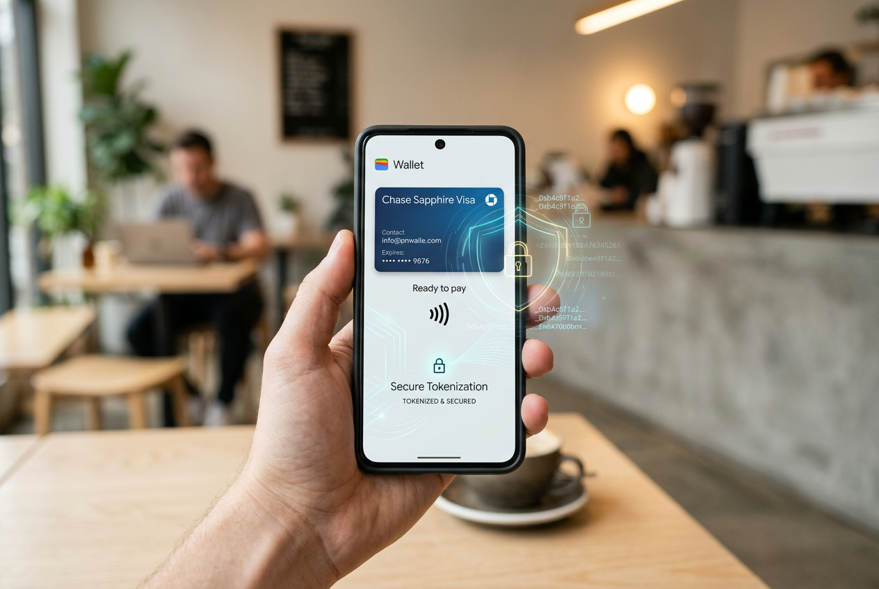Close-up of a smartphone screen showing a secure digital wallet transaction.