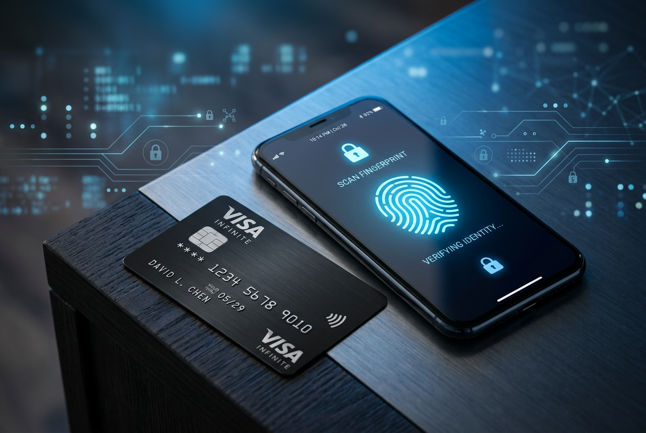 Secure biometric authentication for Visa payments